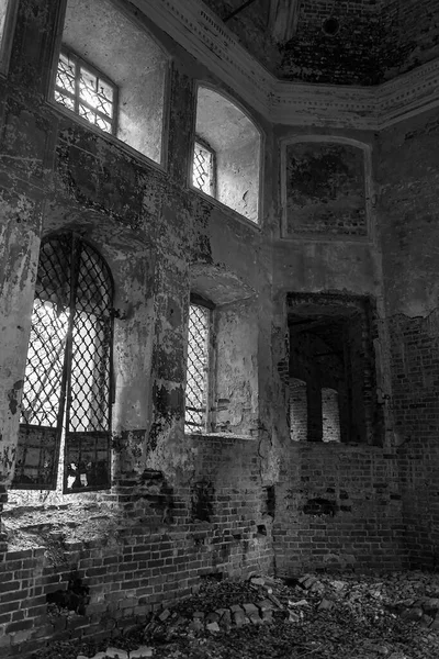 Εσωτερικό Ενός Εγκαταλελειμμένου Ναού Εκκλησία Του Χωριού Σμολνίτσα Περιοχή Κοστρομά — Φωτογραφία Αρχείου