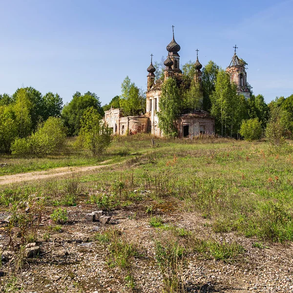 Iglesia Ortodoxa Abandonada Arseniev Sloboda Tratado Región Kostroma Rusia Año — Foto de Stock