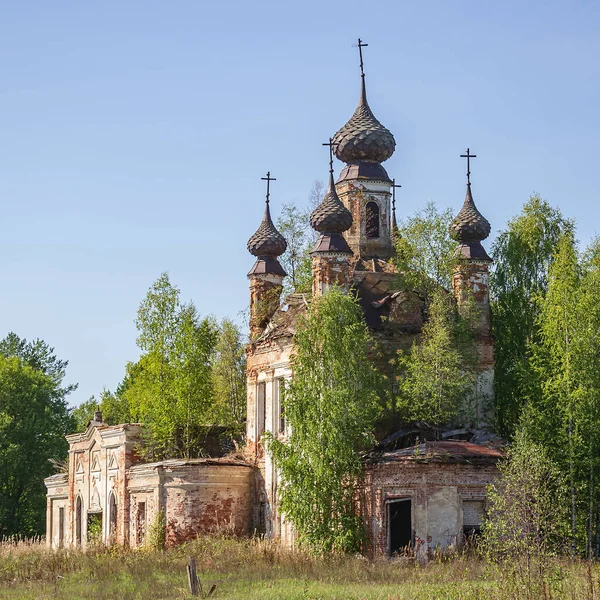 Église Orthodoxe Abandonnée Arseniev Sloboda Tract Région Kostroma Russie Année — Photo