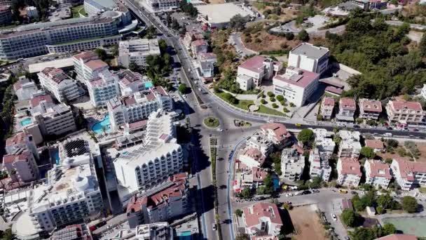 Aerial Drone View Cityscape Resort Town Marmaris Mugla Province Turkey — Vídeos de Stock