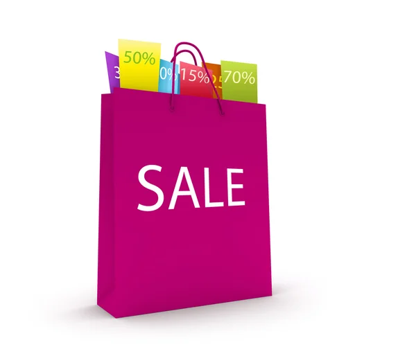 Bag with discounts — Stock Photo, Image