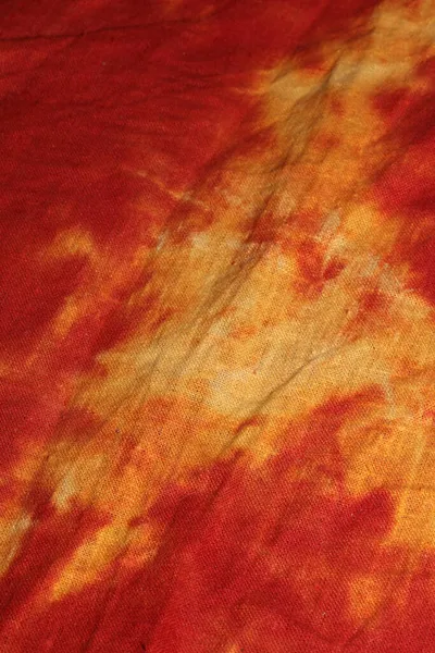 Rote Und Gelbe Textil Psychedelische Design Nahaufnahme Hintergrund Hohe Qualität — Stockfoto