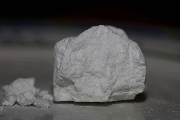 Белый Кокаин Пород Закрыть Наркоту Фон Высокого Качества Большой Размер — стоковое фото