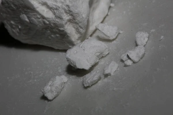 Rocas Blancas Cocaína Cierran Fondo Droga Impresión Gran Tamaño Alta —  Fotos de Stock