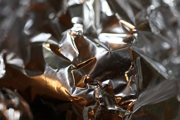 Алюминиевая Серебряная Бумага Закрыть Абстрактный Современный Фон Высокого Качества Печати — стоковое фото