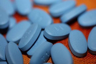 Mavi tıbbi haplar arka planı kapatır yüksek kalite büyük boy baskılar