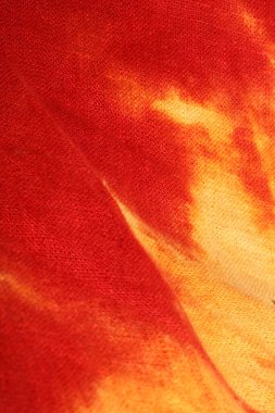 Klorla yapılmış sarı kırmızı tekstil tasarımı modern arka planı kapatın yüksek kaliteli büyük baskılar