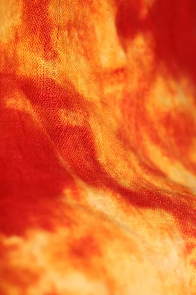 Желто Красный Текстиль Выполненный Хлором Близок Современным Высококачественным Крупноформатным Принтам — стоковое фото