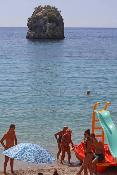 Parga, Yunanistan, 12 Eylül 2022. Arka plan baskılarını araştırıyoruz.