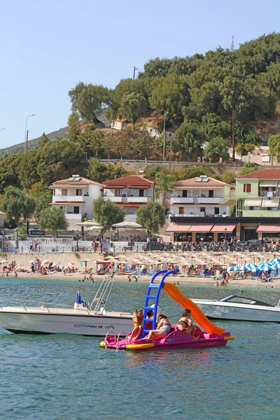 Parga Grecia Lunes Septiembre 2022 Caminando Por Ciudad Explorando Horarios — Foto de Stock