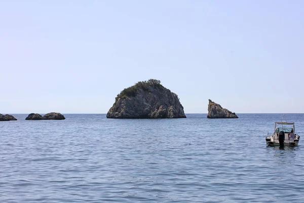 Schöne Parga Strand Erkunden Griechenland Sommerferien Hintergrund Hohe Qualität Großformat — Stockfoto