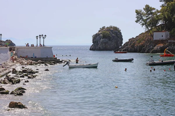 Praia Parga Bonita Explorando Grécia Férias Verão Fundo Alta Qualidade — Fotografia de Stock