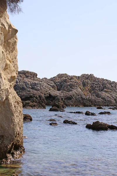 Prachtige Parga Strand Verkennen Griekenland Zomervakantie Achtergrond Hoge Kwaliteit Groot — Stockfoto