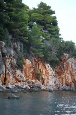 Preveza yakınlarındaki güzel mavi Skala plajı Yunan seyahat eden modern arka plan yüksek kaliteli büyük boy baskılar