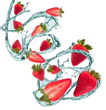 Splash with fruits
