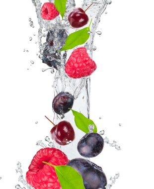 Splash with fruits