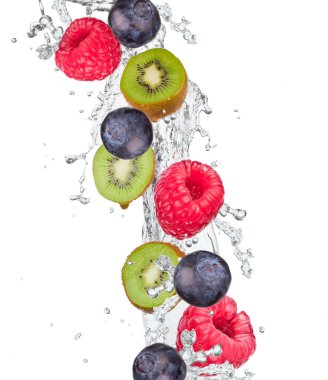 Splash with fruits