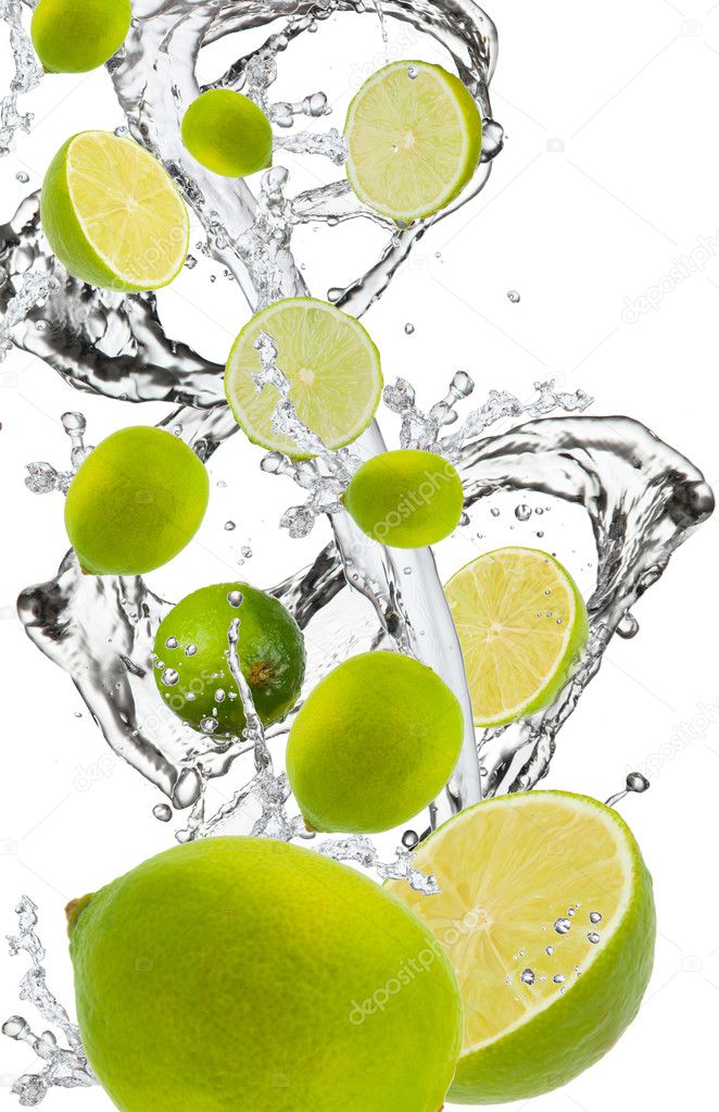 Splash with fruits