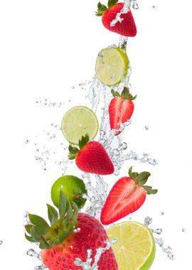 Splash with fruits