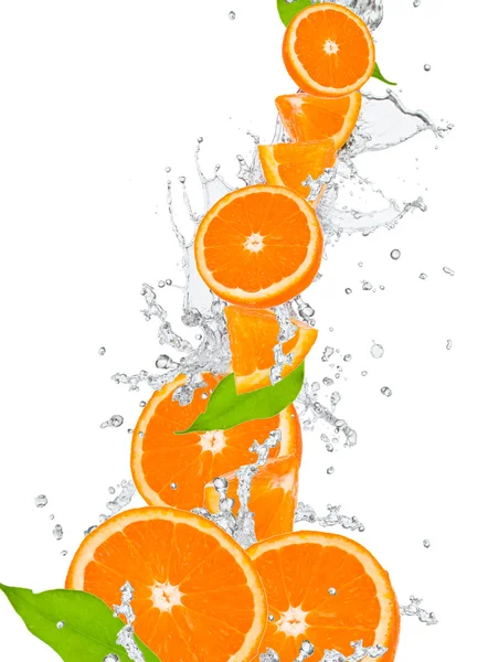 Water splash wit fruits — Stock Photo, Image