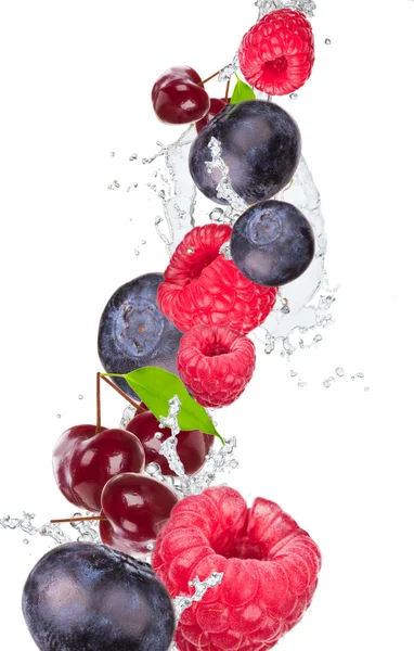 水のスプラッシュ ウィット果物 — ストック写真