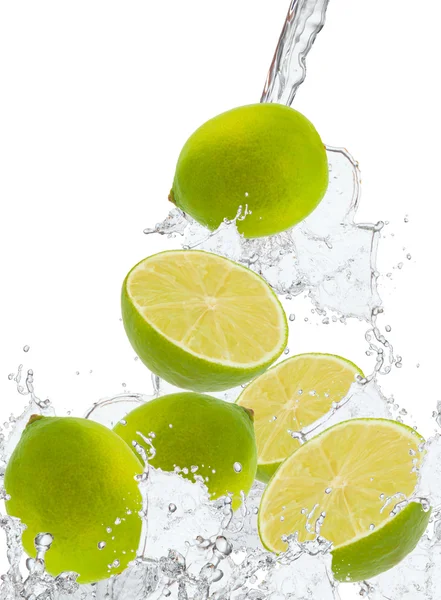 Splash with fruits — Stock Photo, Image