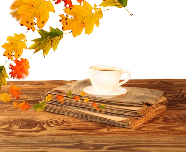 Herbstschale auf Holz — Stockfoto