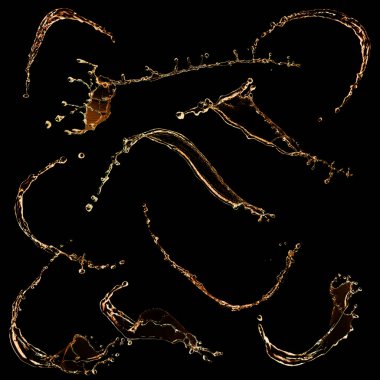 Siyah arkaplanda su sıçraması