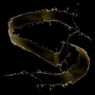 Siyah arkaplanda su sıçraması