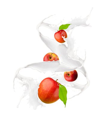 elma süt splash