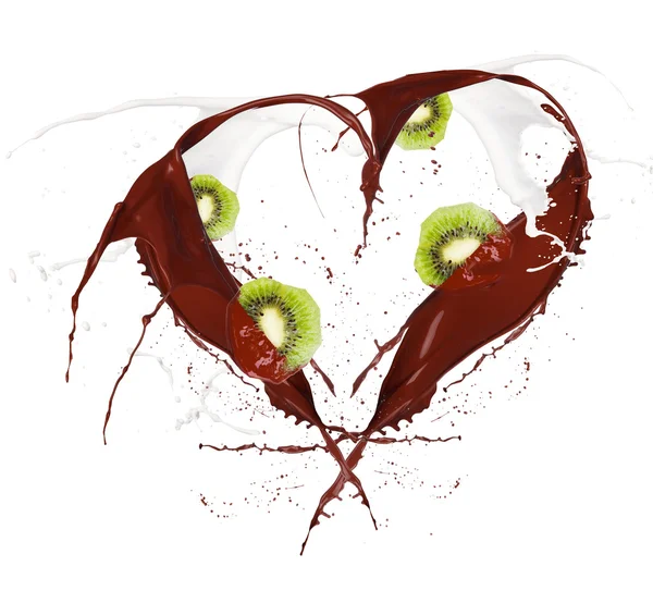 Kiwi in chocolate — Stock Photo, Image