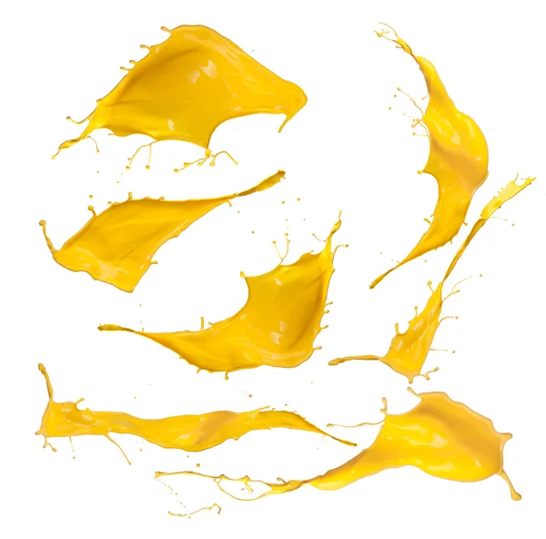 Salpicos amarelos — Fotografia de Stock
