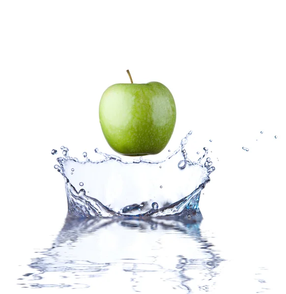 Apple in water — Stock Photo, Image