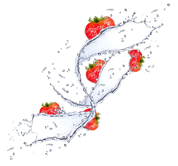Taze berry de su sıçrama — Stok fotoğraf