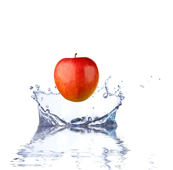 Apple in water — Stock Photo, Image