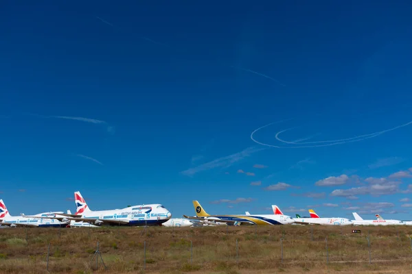 コート テルエル スペイン 2021年7月13日 欧州最大の航空機整備 長期保管 リサイクルセンターであるテルエル エアロドローム — ストック写真