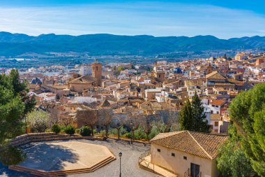Segorbe, Castellon, İspanya. Yıldız Kalesi 'nden şehrin manzarası