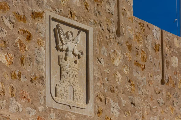 Segorbe Castellon Spanje Wapen Van Stad Hoofdgevel Van Het Kasteel — Stockfoto