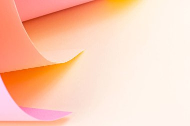 Soyut geometrik açık pembe ve pastel tonlarda boş kağıt arkaplan. Metin tasarımı için desenli tuval ögesi, tebrik kartı, kopyalama alanı olan şablon.