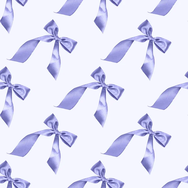 Modrá Velmi Peri Barva Svázaný Luk Bezešvé Opakování Symetrický Vzor — Stock fotografie