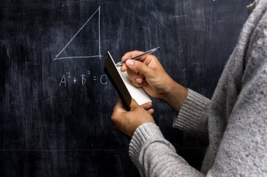 adam çekici notlar, matematik teoremi tahtaya