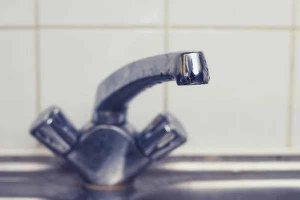 Close up on kitchen tap — Stock Photo, Image