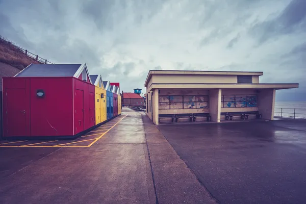 Beach huts in Sheringham, Norfolk — Stock Photo, Image