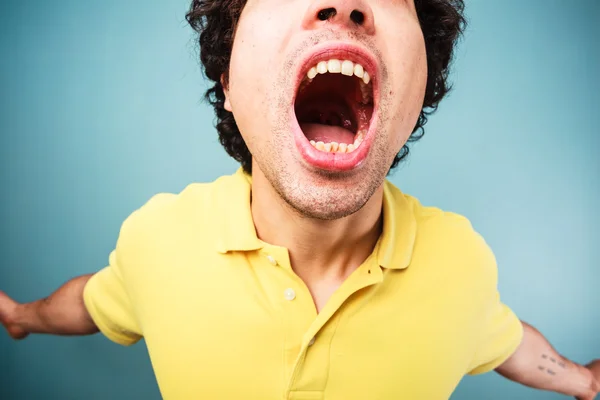 Křičící muž — Stock fotografie