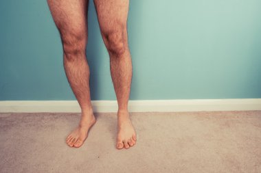 Bare legs of a man clipart