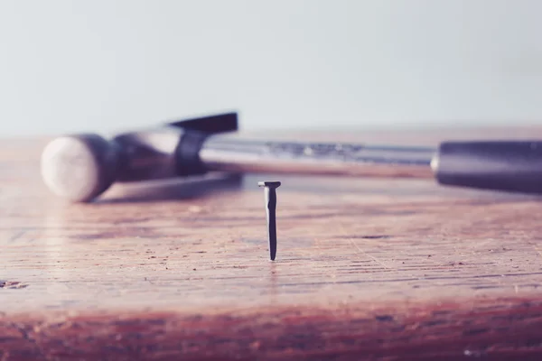 Hammer and nail — Stock Photo, Image