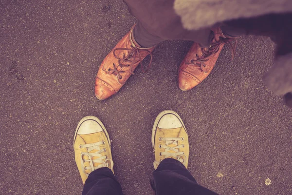 Couple's feet — Stock Photo, Image