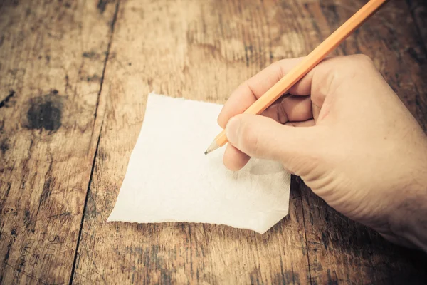 Escribir en un rollo de papel higiénico Fotos De Stock