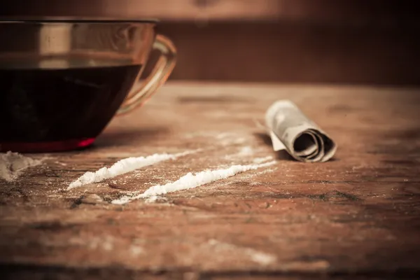 Caffeine and cocaine — Stock Photo, Image