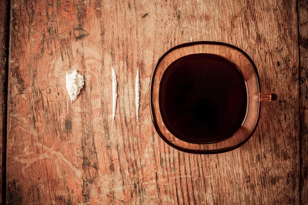 Kahve ve kokain — Stok fotoğraf